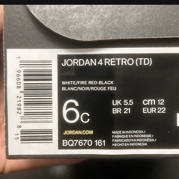 *SOLD* Jordan 4 TD - Picture 6 of 6